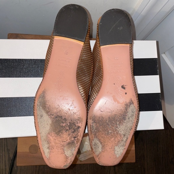 🦄 AQUAZZURA DALIA MOCASSIN SUGAR ALMOND SZ 39 - Picture 10 of 10